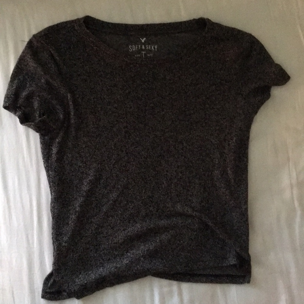 BOGO FREE American Eagle Black/grey marled t-shirt